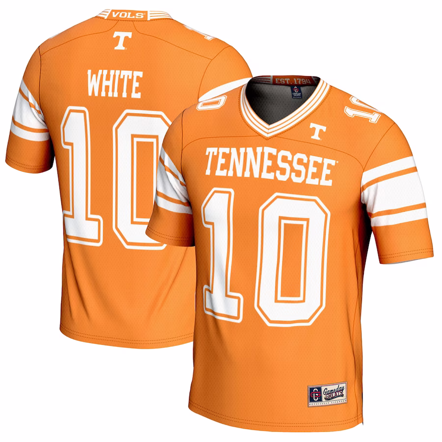 Squirrel White Tennessee Volunteers GameDay Greats NIL Player Football Jersey - Tennessee Orange - Jersey