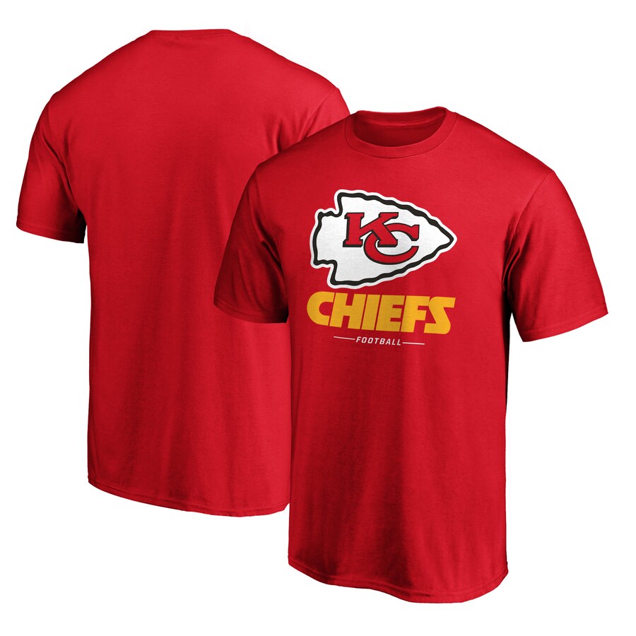 Men's Kansas City Chiefs Red Team Lockup T-Shirt - Jersey