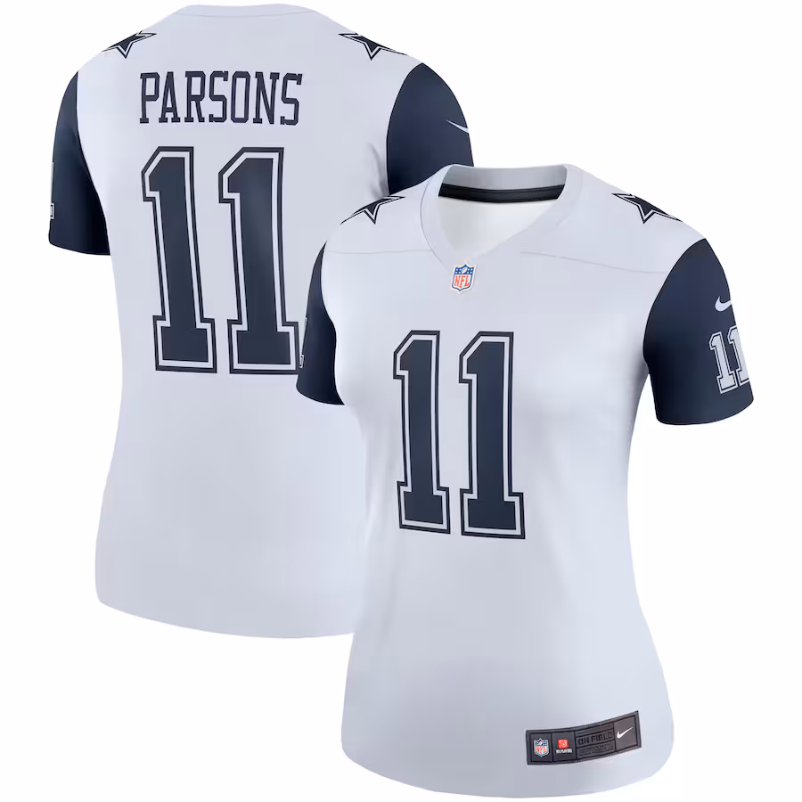 Women's Dallas Cowboys Micah Parsons Nike White Legend Player Performance Top - Jersey