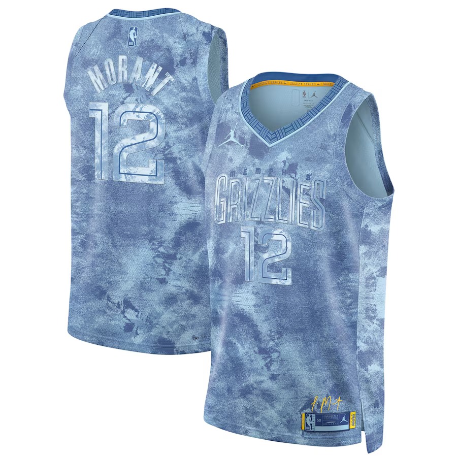 Unisex Memphis Grizzlies Ja Morant Nike Light Blue Select Series Swingman Jersey - Jersey