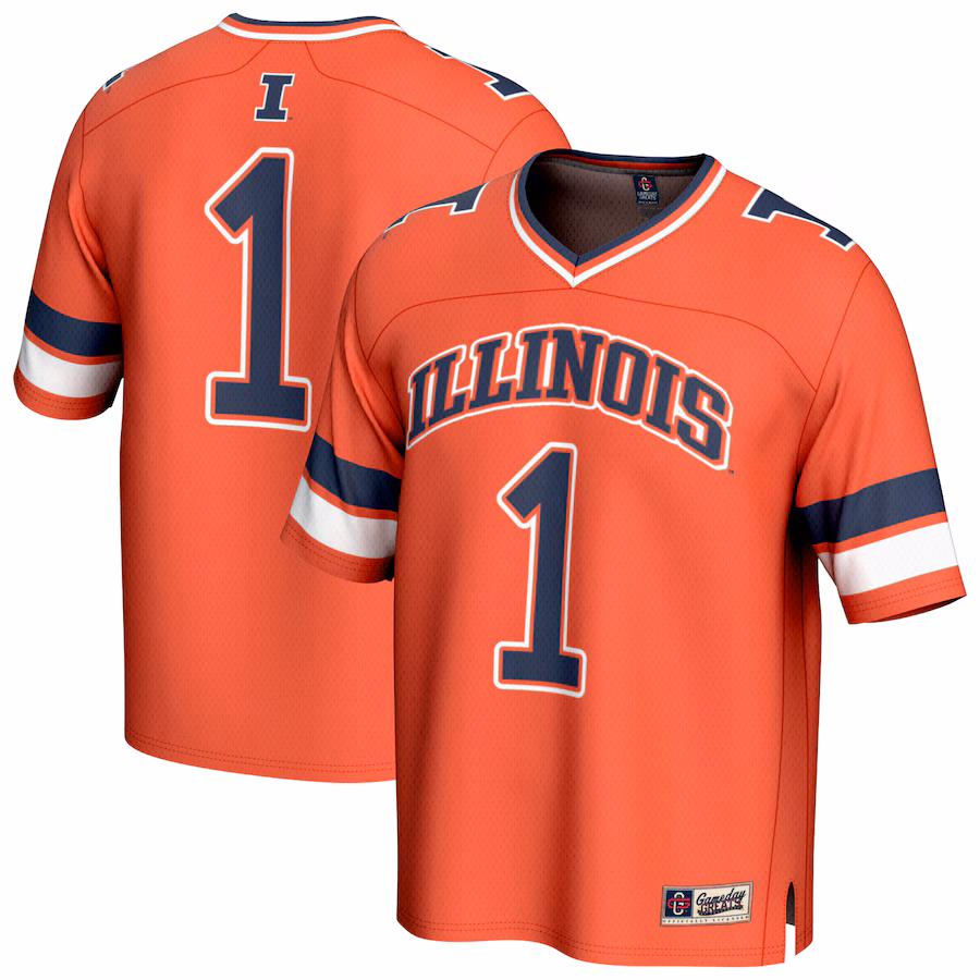 Unisex GameDay Greats #1 Orange Illinois Fighting Illini Collegiate Football Fashion Jersey - Jersey