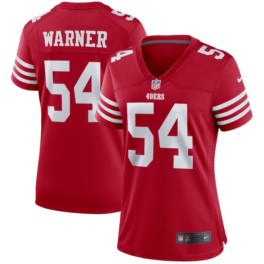 Women's San Francisco 49ers Fred Warner Nike Scarlet Player Jersey - Jersey