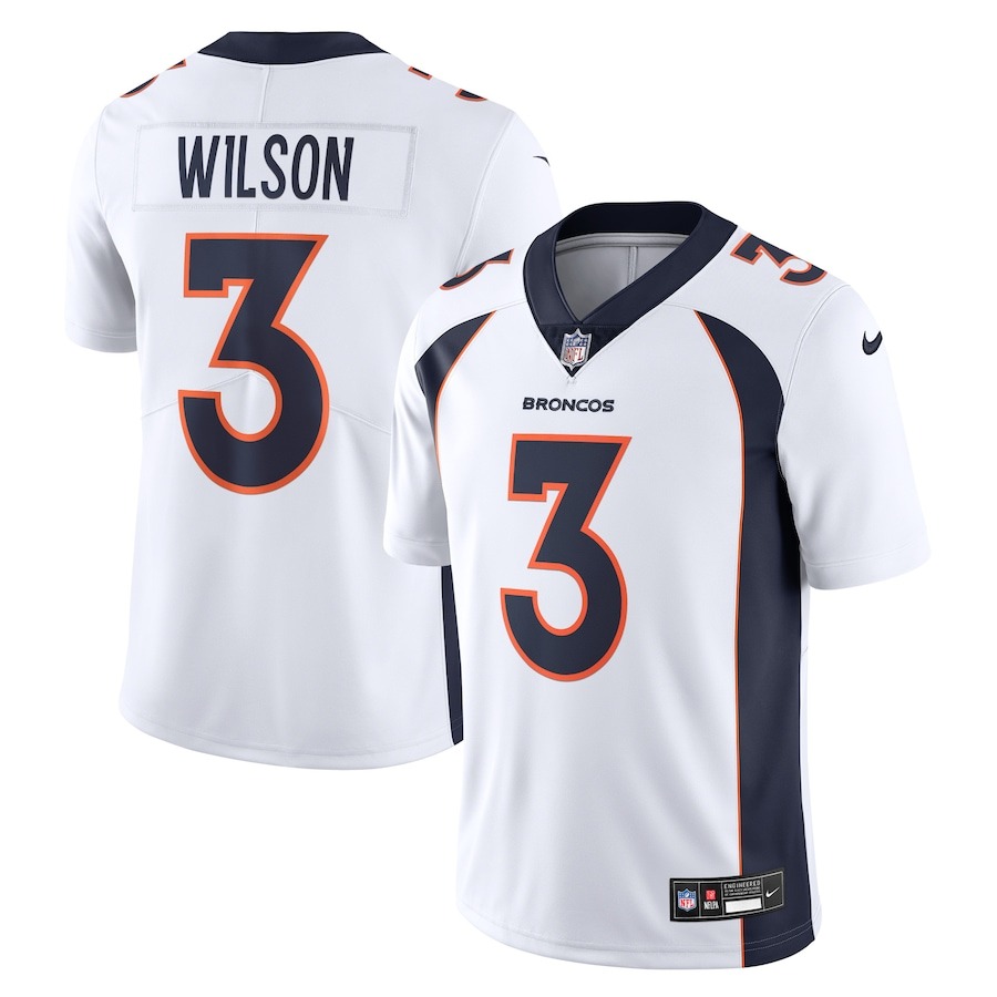 Men's Denver Broncos Russell Wilson Nike White  Vapor Untouchable Limited Jersey - Jersey