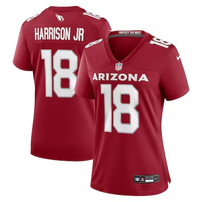 Women's Arizona Cardinals Marvin Harrison Jr. Nike Cardinal Player Game Jersey - Jersey