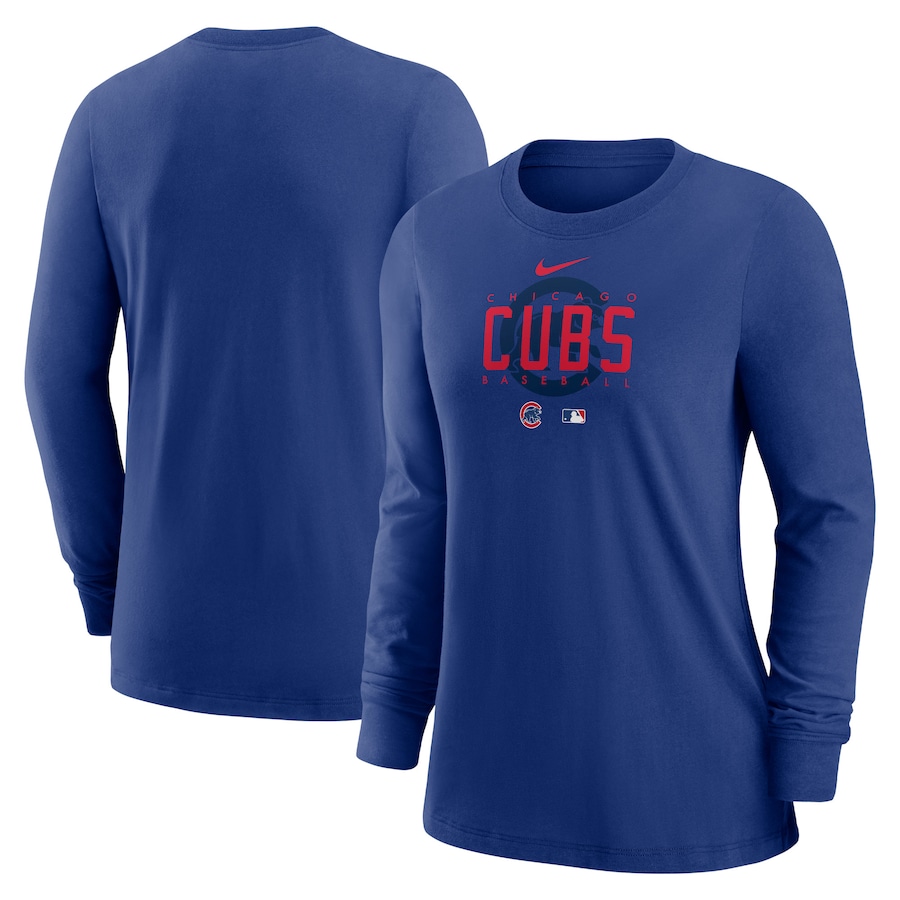 Women's Chicago Cubs Nike Royal Authentic Collection Legend Performance Long Sleeve T-Shirt - Jersey