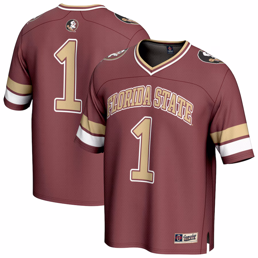 Unisex GameDay Greats #1 Garnet Florida State Seminoles Collegiate Football Fashion Jersey - Jersey