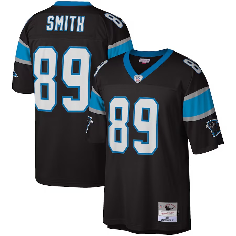 Men's Carolina Panthers Steve Smith Mitchell & Ness Black Legacy Replica Jersey - Jersey
