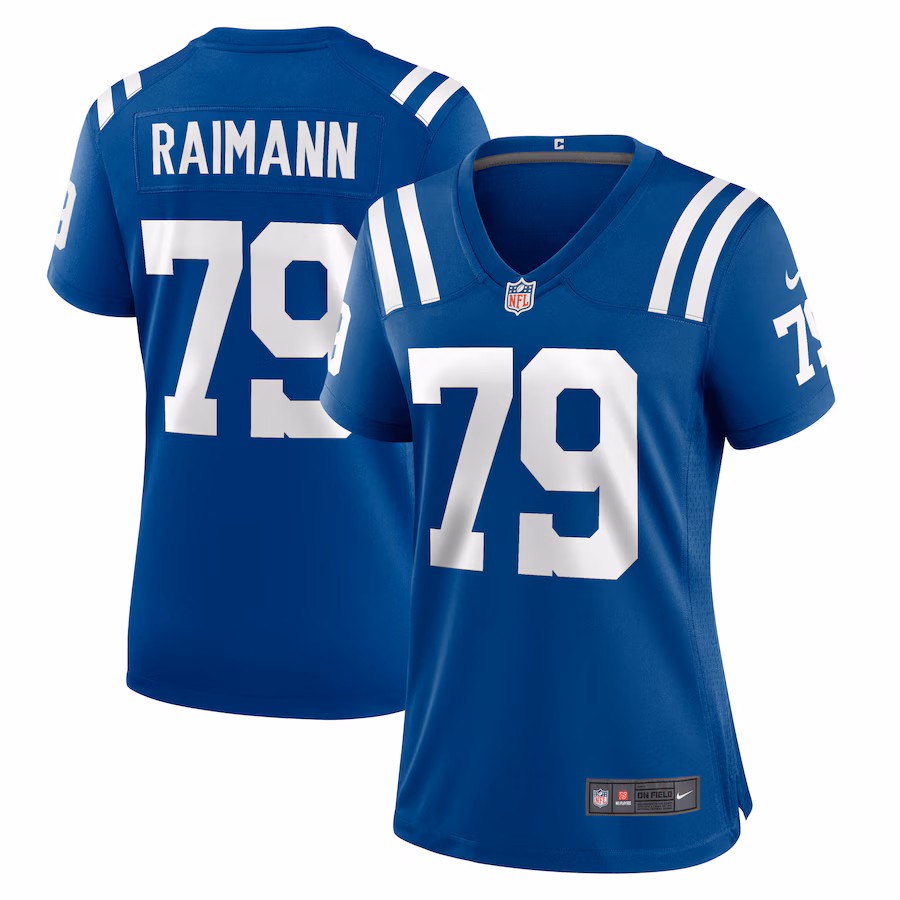 Women's Indianapolis Colts Bernhard Raimann Nike Royal Player Game Jersey - Jersey
