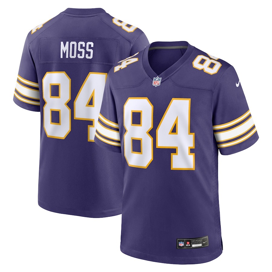 Men's Minnesota Vikings Randy Moss Nike Purple Classic Retired Player Game Jersey - Jersey