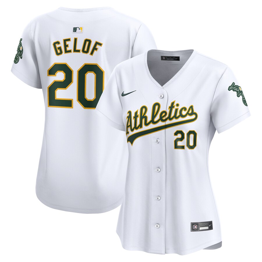 Women's Oakland Athletics Zack Gelof Nike White Home Limited Player Jersey - Jersey