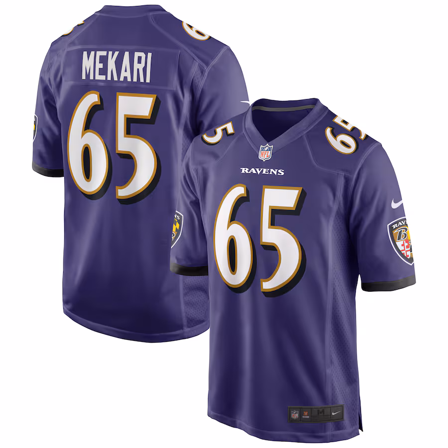 Men's Baltimore Ravens Patrick Mekari Nike Purple Game Player Jersey - Jersey