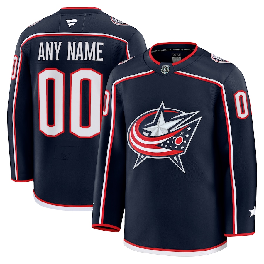 Men's Columbus Blue Jackets Fanatics Navy Home Premium Custom Jersey - Jersey