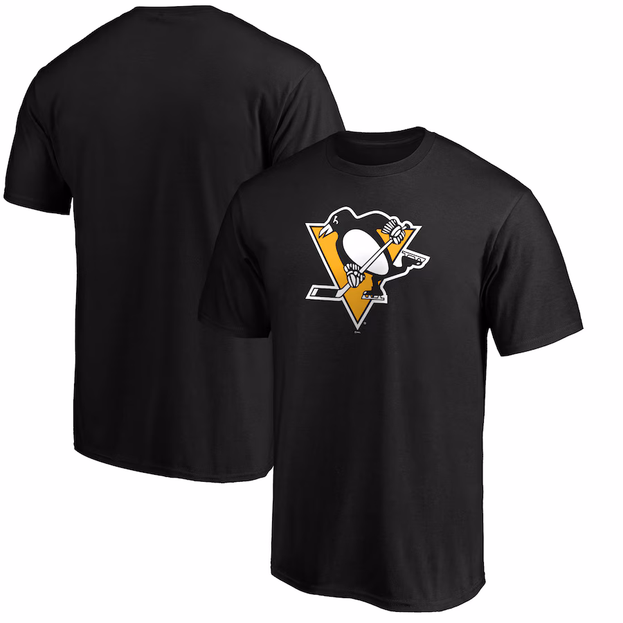 Men's Pittsburgh Penguins Black Primary Logo T-Shirt - Jersey