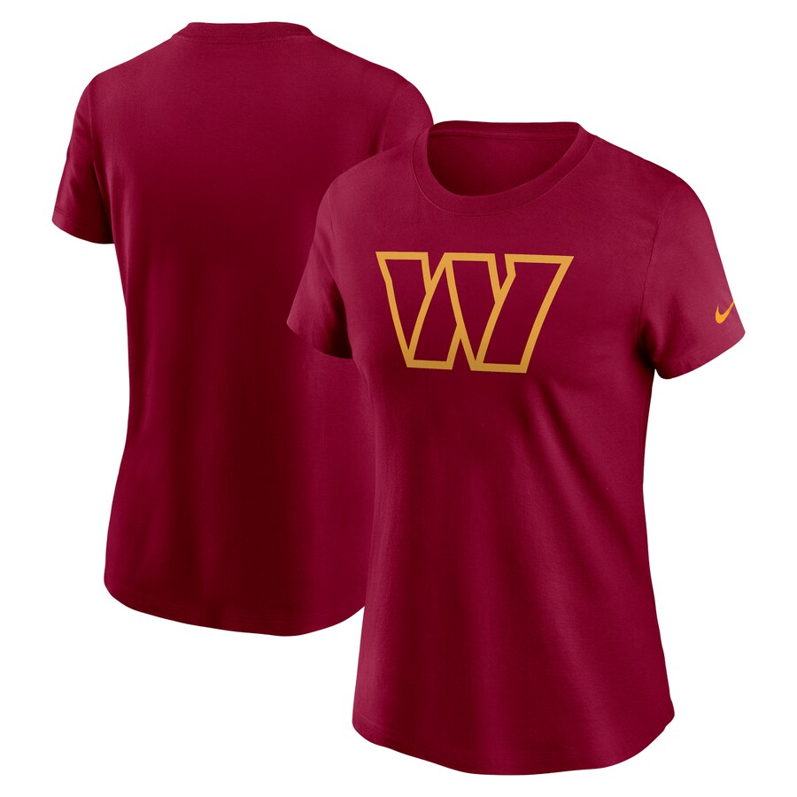 Women's Washington Commanders Nike Burgundy Logo Cotton Essential T-Shirt - Jersey