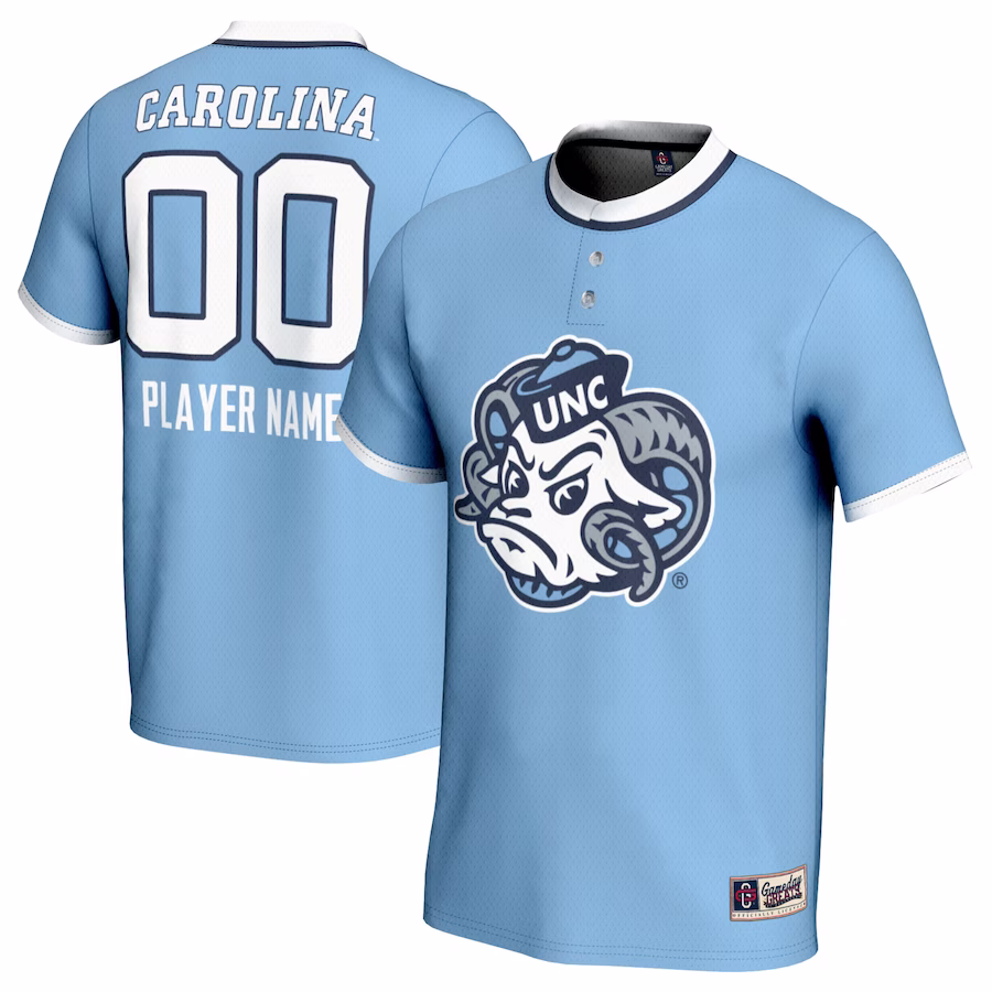 North Carolina Tar Heels GameDay Greats Unisex NIL Pick-A-Player Lightweight Softball Mascot Jersey - Carolina Blue - Jersey