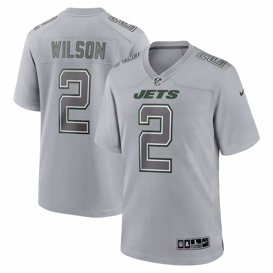 Men's New York Jets Zach Wilson Nike Gray Atmosphere Fashion Game Jersey - Jersey