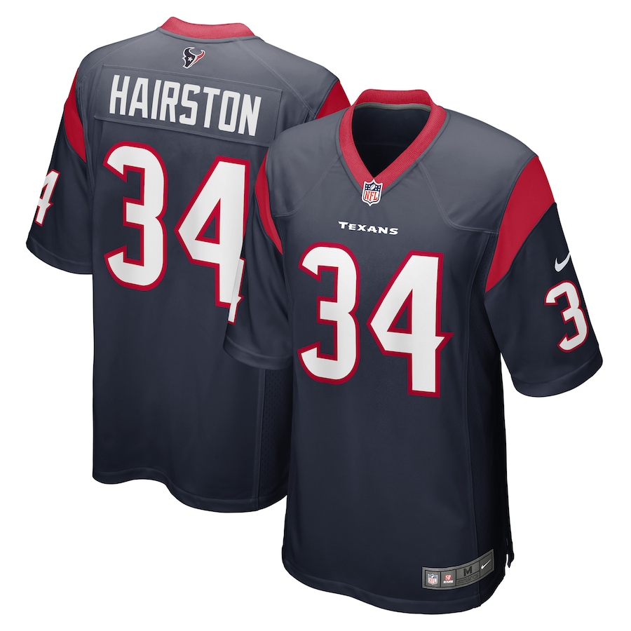 Men's Houston Texans Troy Hairston Nike Navy Game Player Jersey - Jersey