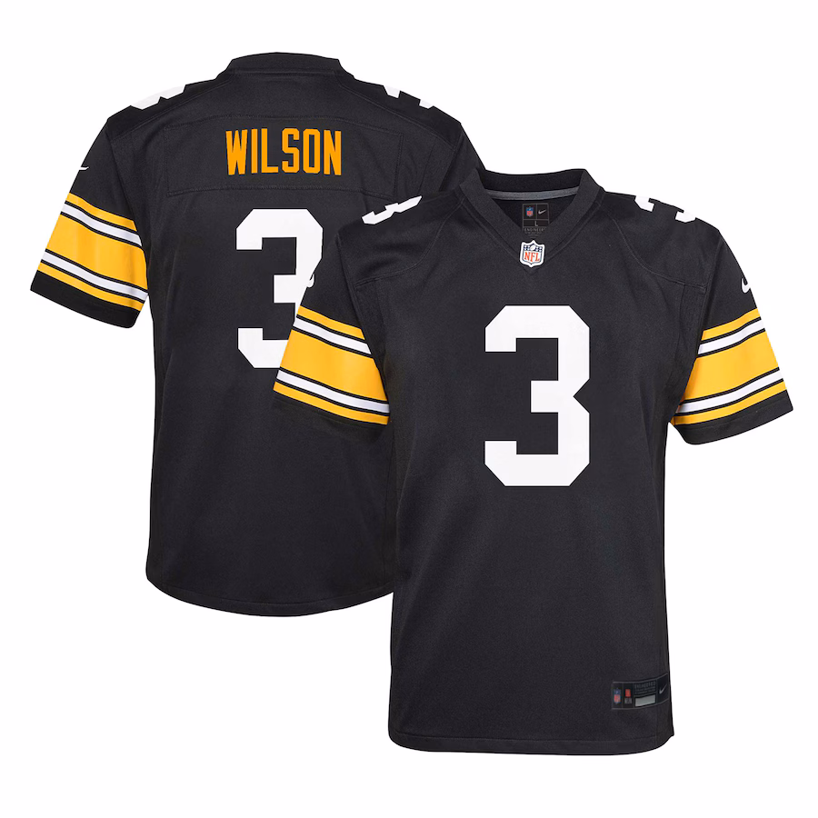 Youth Pittsburgh Steelers Russell Wilson Nike Black Alternate Player Game Jersey - Jersey