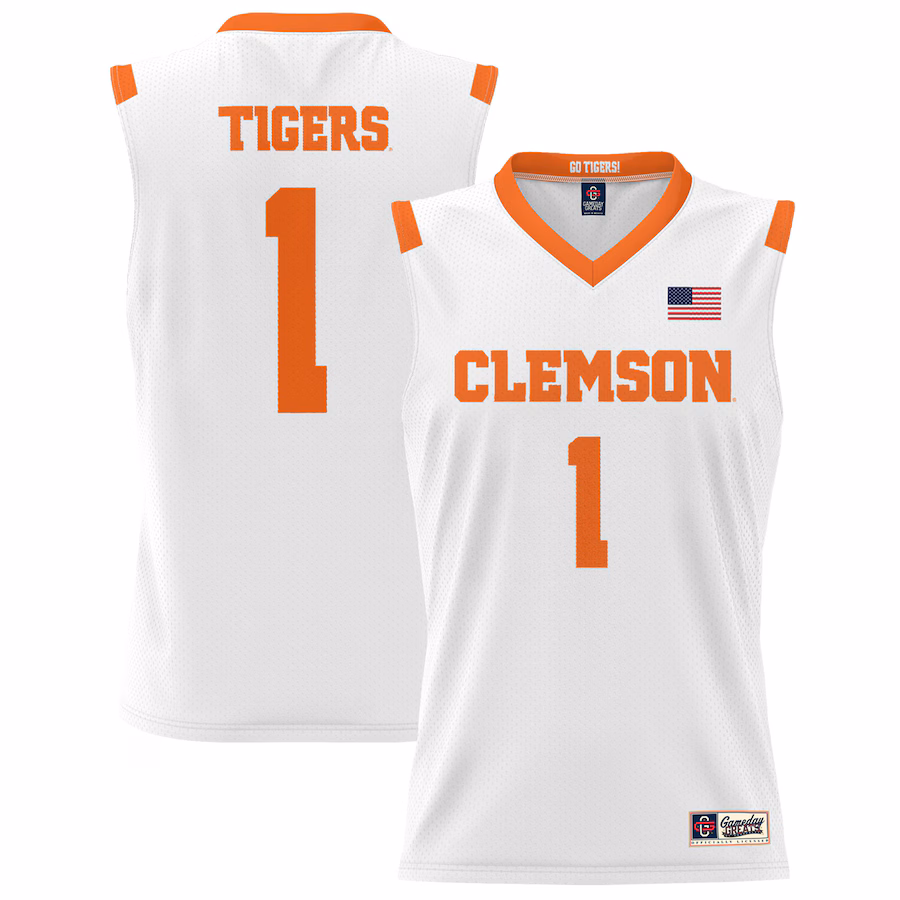Youth GameDay Greats #1 White Clemson Tigers Lightweight Basketball Jersey - Jersey