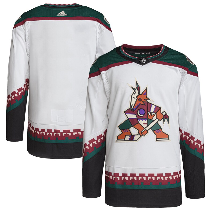Men's Arizona Coyotes adidas White Away Primegreen Authentic Pro Blank Jersey - Jersey