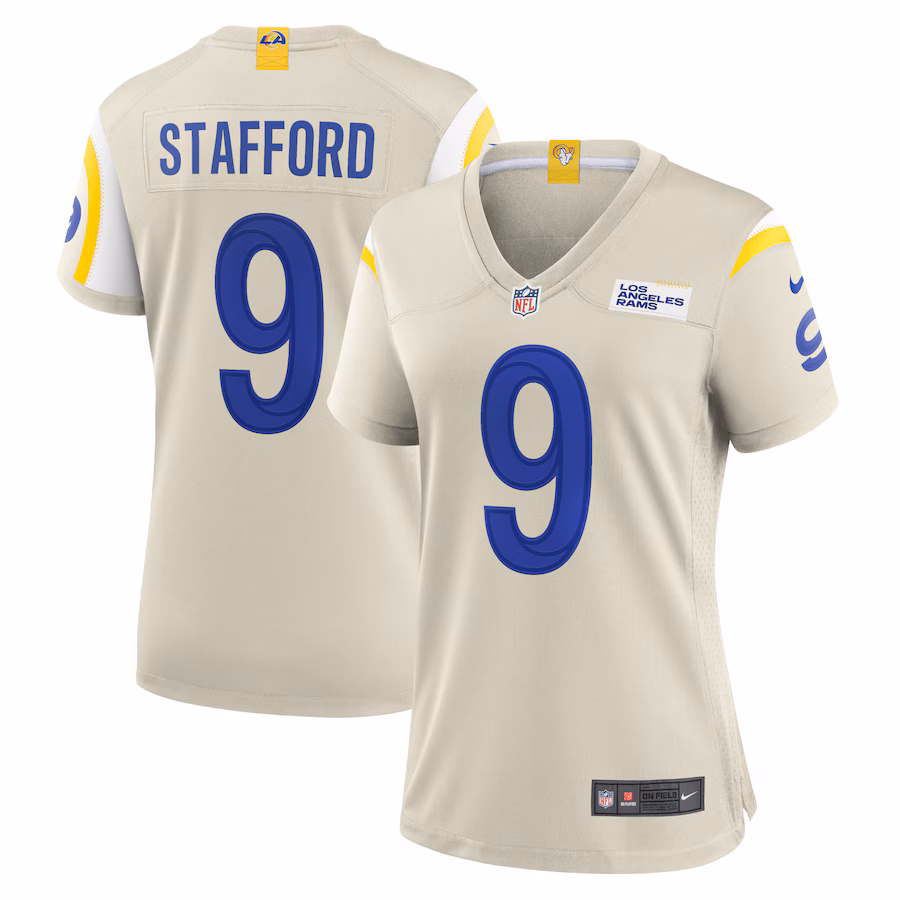 Women's Los Angeles Rams Matthew Stafford Nike Bone Player Game Jersey - Jersey