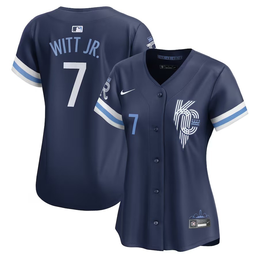 Women's Kansas City Royals Bobby Witt Jr. Nike Navy City Connect Limited Player Jersey - Jersey