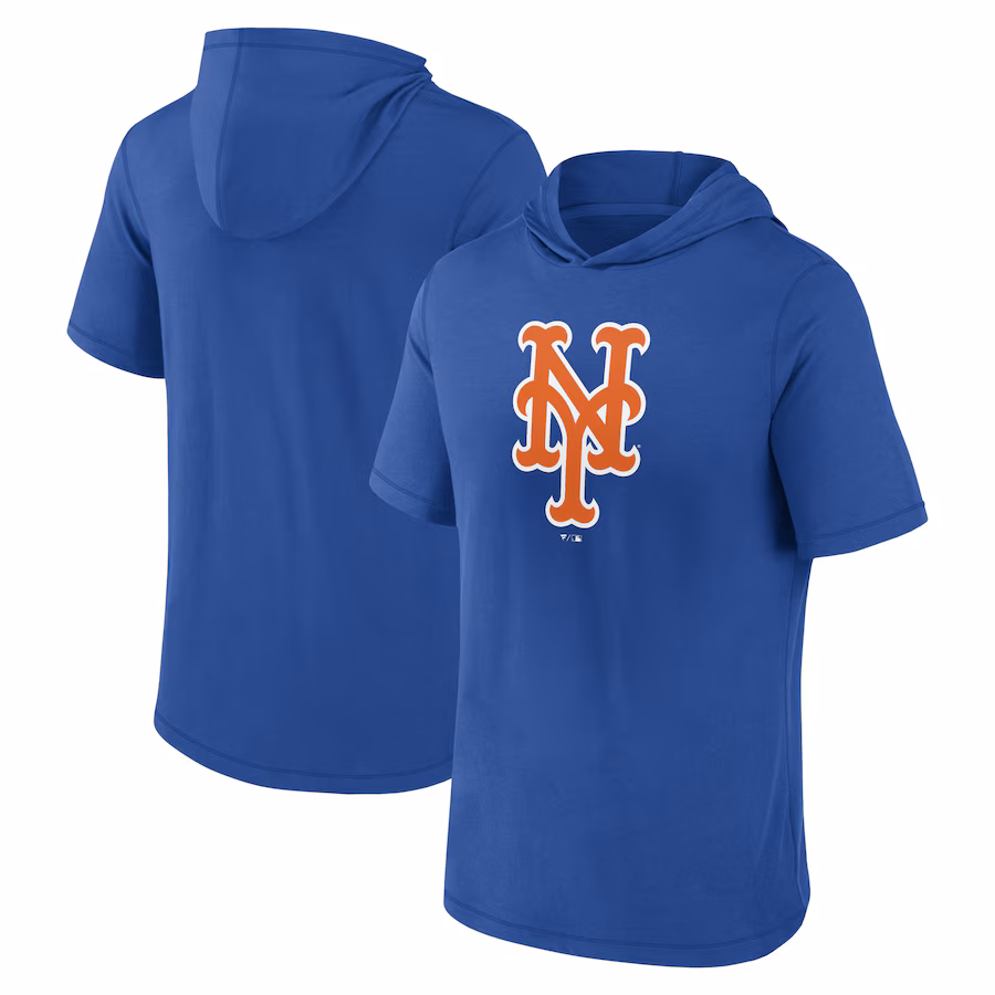 Men's New York Mets Fanatics Royal Short Sleeve Hoodie T-Shirt - Jersey
