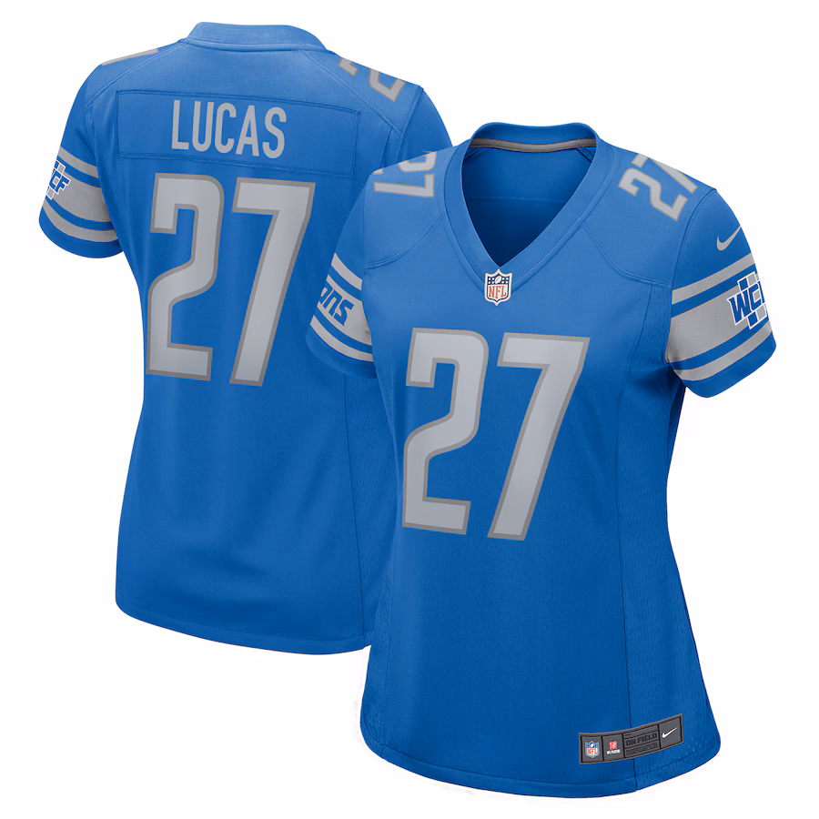 Women's Detroit Lions Chase Lucas Nike  Blue Team Game Jersey - Jersey