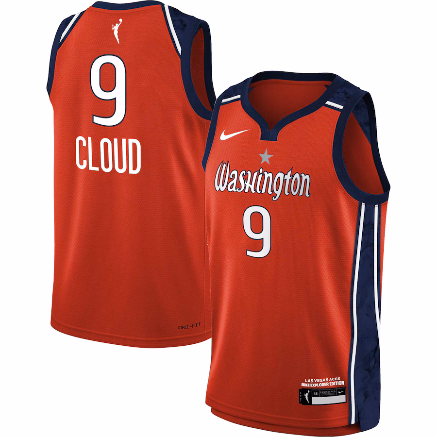 Youth Washington Mystics Natasha Cloud Nike Red 2021 Explorer Edition Victory Player Jersey - Jersey