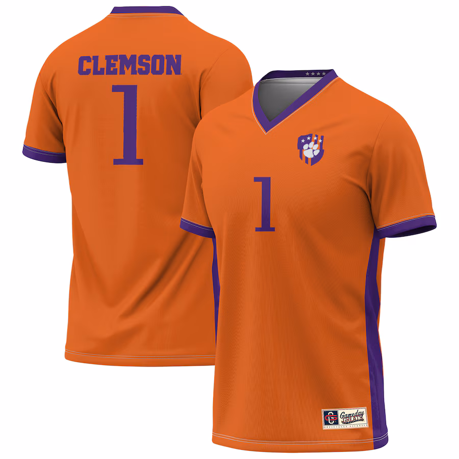 Unisex GameDay Greats #1 Orange Clemson Tigers Lightweight Collegiate Soccer Fashion Jersey - Jersey