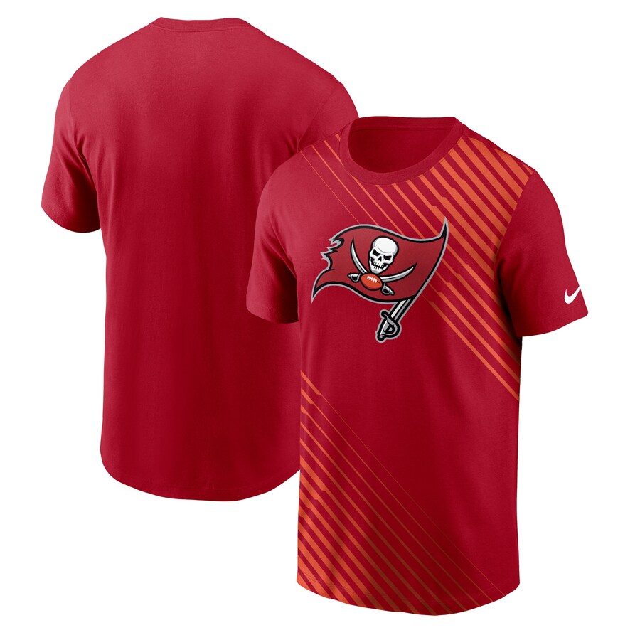 Men's Tampa Bay Buccaneers  Nike Red Yard Line Fashion Asbury T-Shirt - Jersey