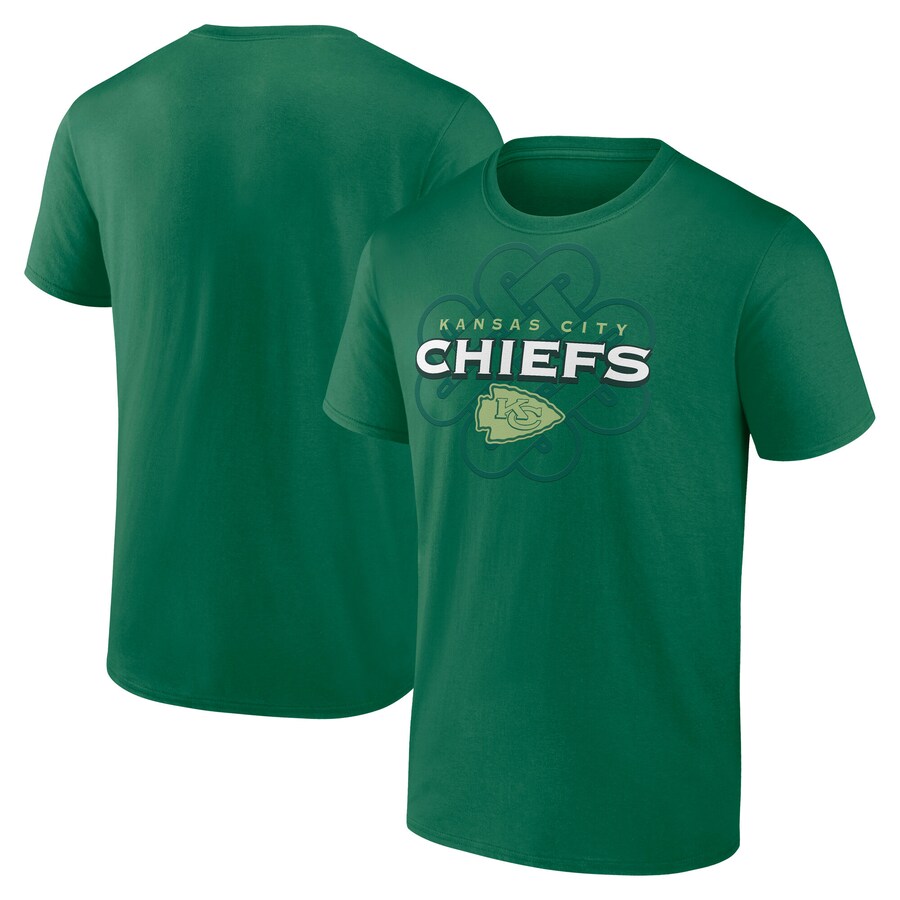 Men's Kansas City Chiefs Fanatics Kelly Green Celtic Luck T-Shirt - Jersey