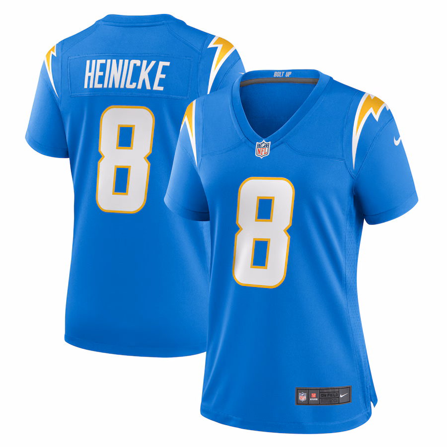 Women's Los Angeles Chargers Taylor Heinicke Nike Powder Blue Game Jersey - Jersey