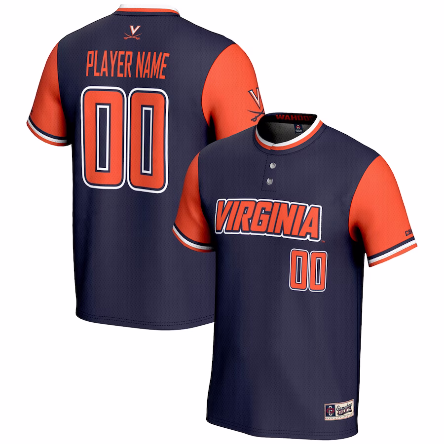 Virginia Cavaliers GameDay Greats Youth NIL Pick-A-Player Lightweight Softball Jersey - Navy - Jersey