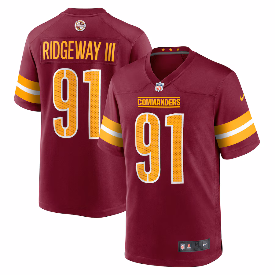 Men's Washington Commanders John Ridgeway Nike  Burgundy  Game Jersey - Jersey