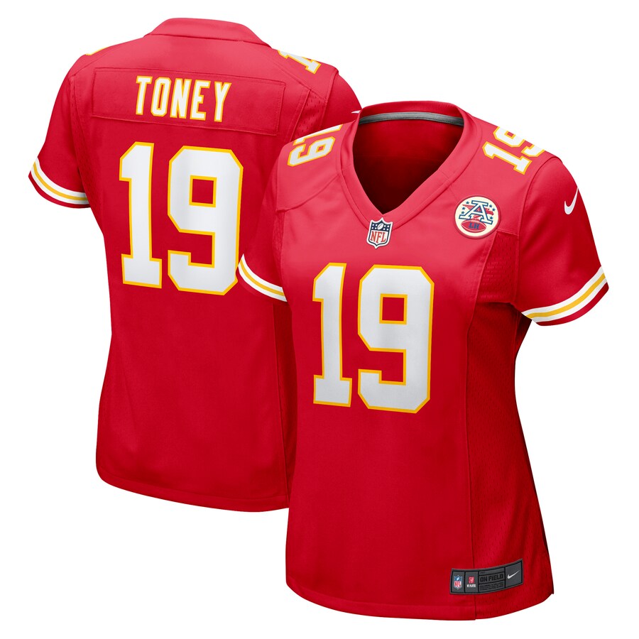 Women's Kansas City Chiefs Kadarius Toney Nike Red Game Player Jersey - Jersey