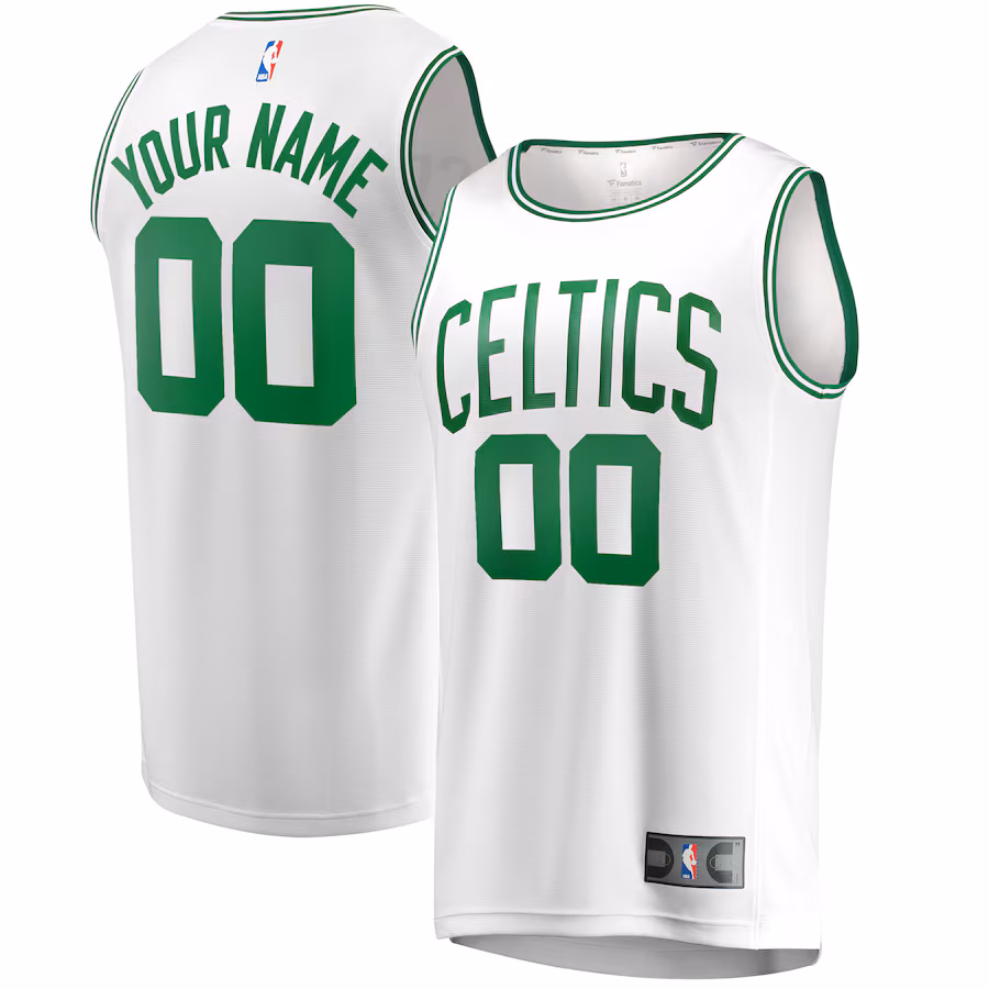 Men's Boston Celtics Fanatics White Fast Break Replica Custom Jersey - Association Edition - Jersey