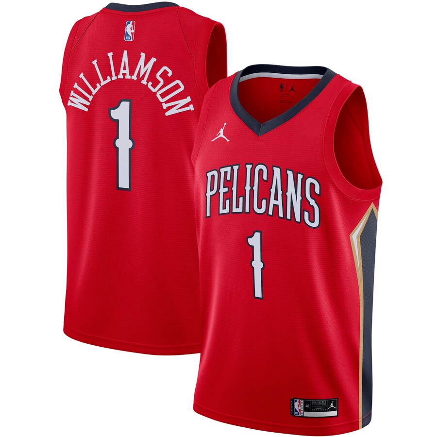 Men's New Orleans Pelicans Zion Williamson Jordan Brand Red 2020/21 Swingman Jersey - Statement Edition - Jersey