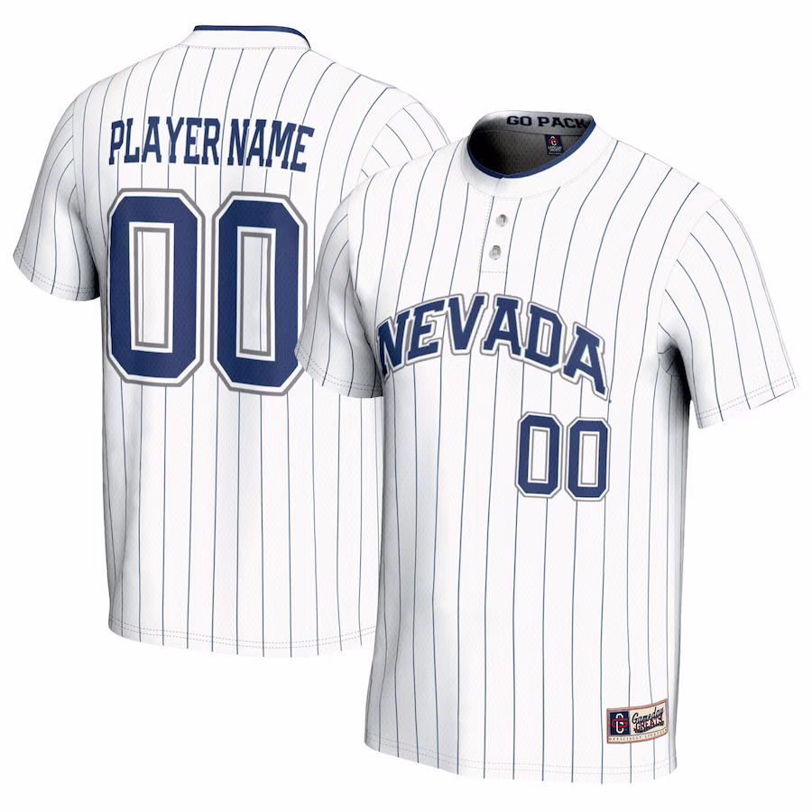 Nevada Wolf Pack GameDay Greats Unisex NIL Pick-A-Player Lightweight Softball Jersey - White - Jersey