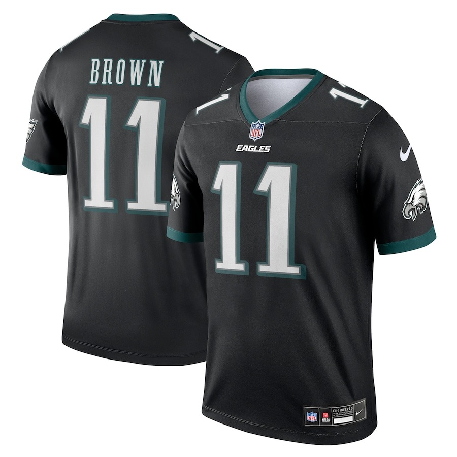 Men's Philadelphia Eagles A.J. Brown Nike Black Legend Jersey - Jersey