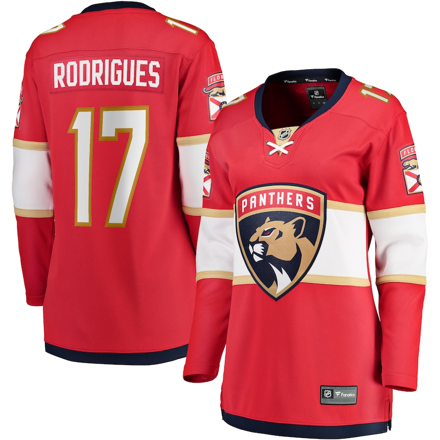 Women's Florida Panthers Evan Rodrigues Fanatics Red Home Breakaway Player Jersey - Jersey