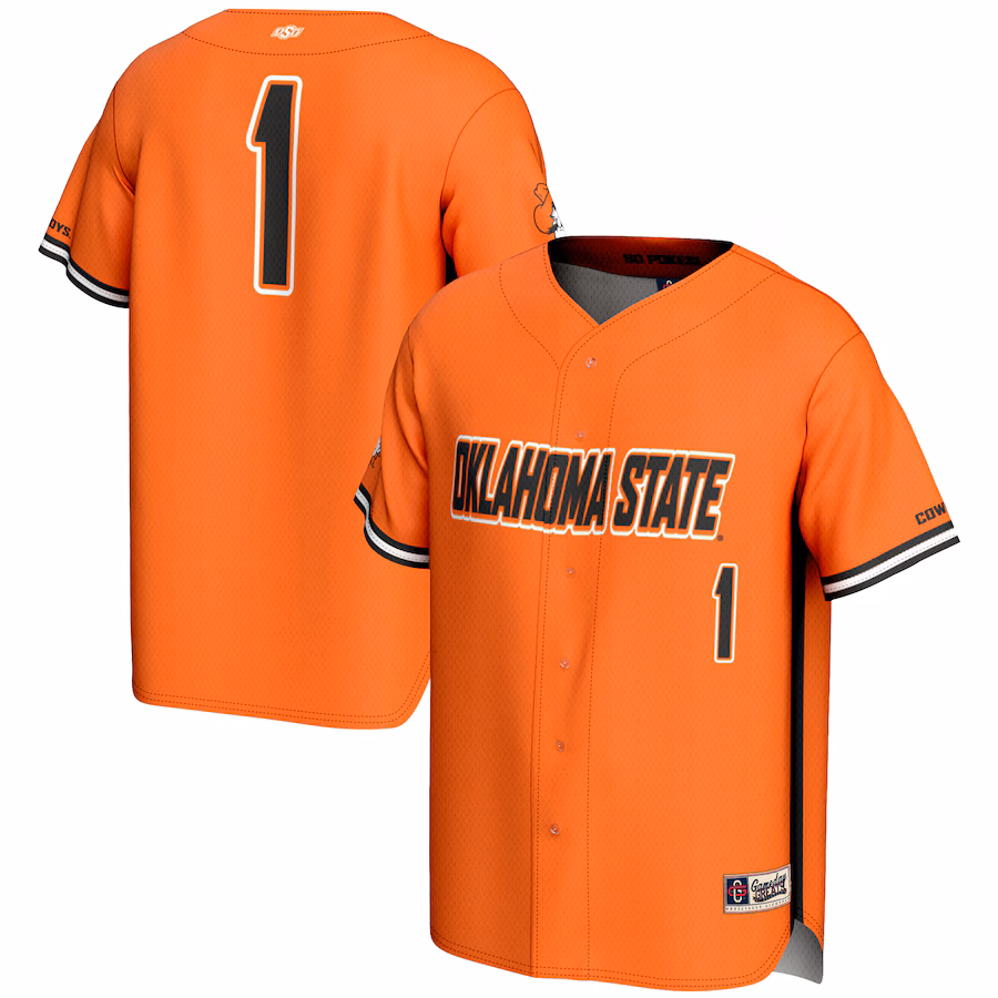 Youth GameDay Greats #1 Orange Oklahoma State Cowboys Lightweight Baseball Fashion Jersey - Jersey