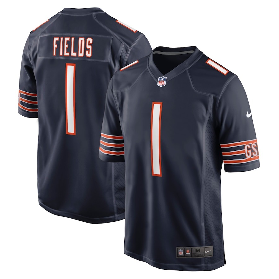 Youth Chicago Bears Justin Fields Nike Navy Game Jersey - Jersey