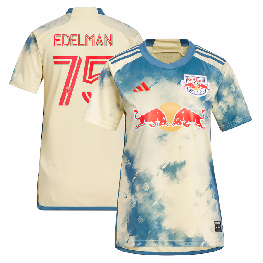 Women's New York Red Bulls Daniel Edelman adidas Yellow 2023 Daniel Patrick Kit Replica Jersey - Jersey