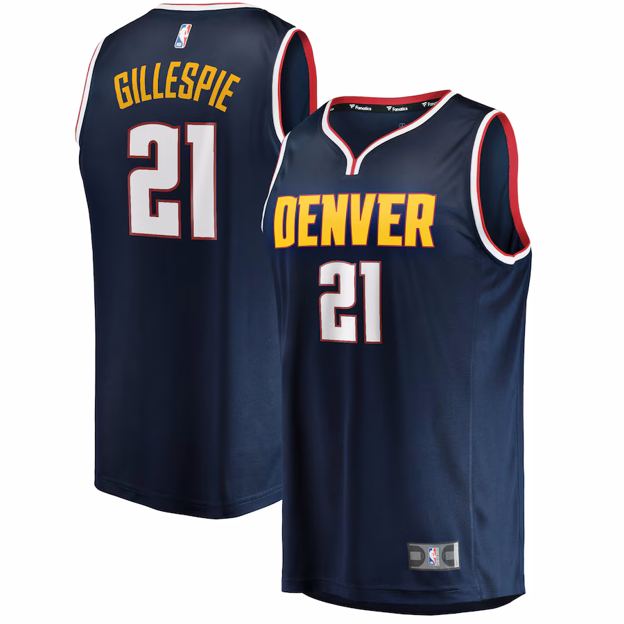 Men's Denver Nuggets Collin Gillespie Fanatics Navy Fast Break Player Jersey - Icon Edition - Jersey