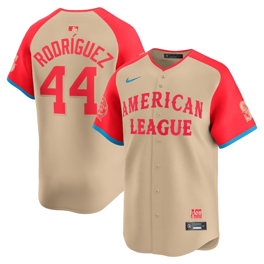 Men's American League Julio Rodríguez Nike Cream 2024 MLB All-Star Game Limited Player Jersey - Jersey