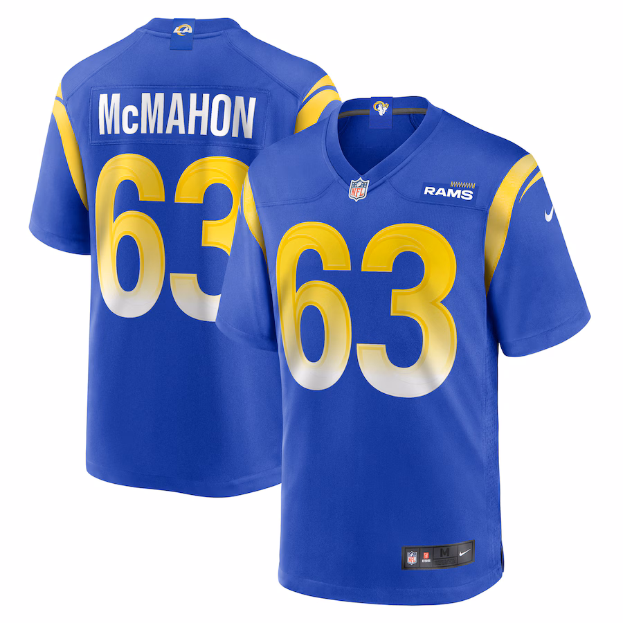 Men's Los Angeles Rams Dylan McMahon Nike Royal Team Game Jersey - Jersey