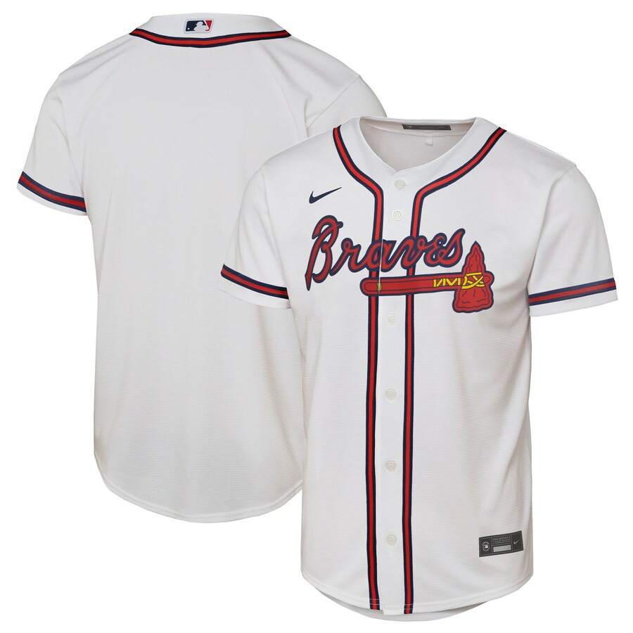 Youth Atlanta Braves Nike White Home Replica Jersey - Jersey