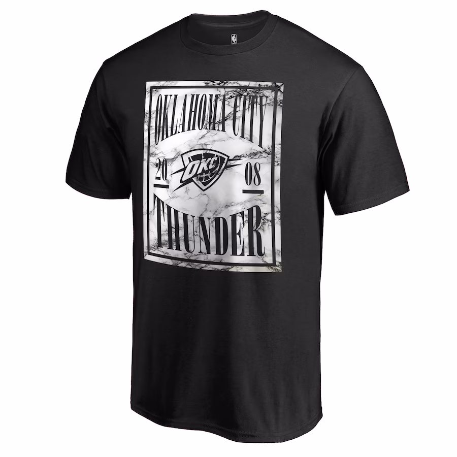 Men's Oklahoma City Thunder Black Court Vision T-Shirt - Jersey