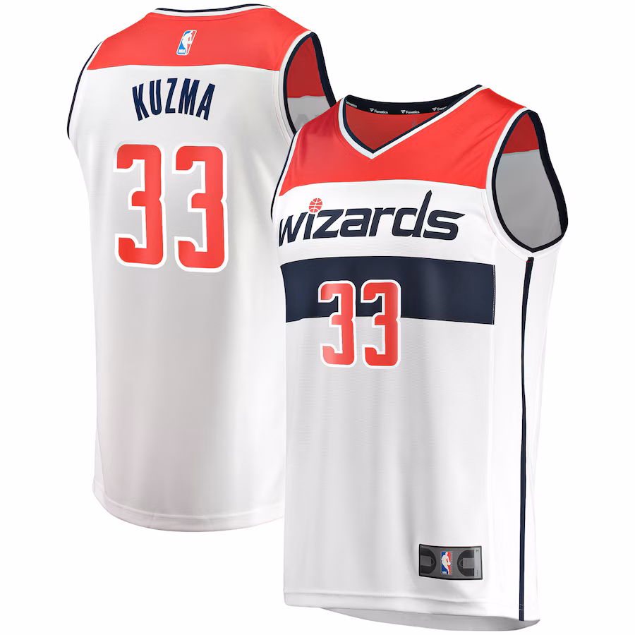 Men's Washington Wizards Kyle Kuzma Fanatics White Fast Break Replica Jersey - Association Edition - Jersey